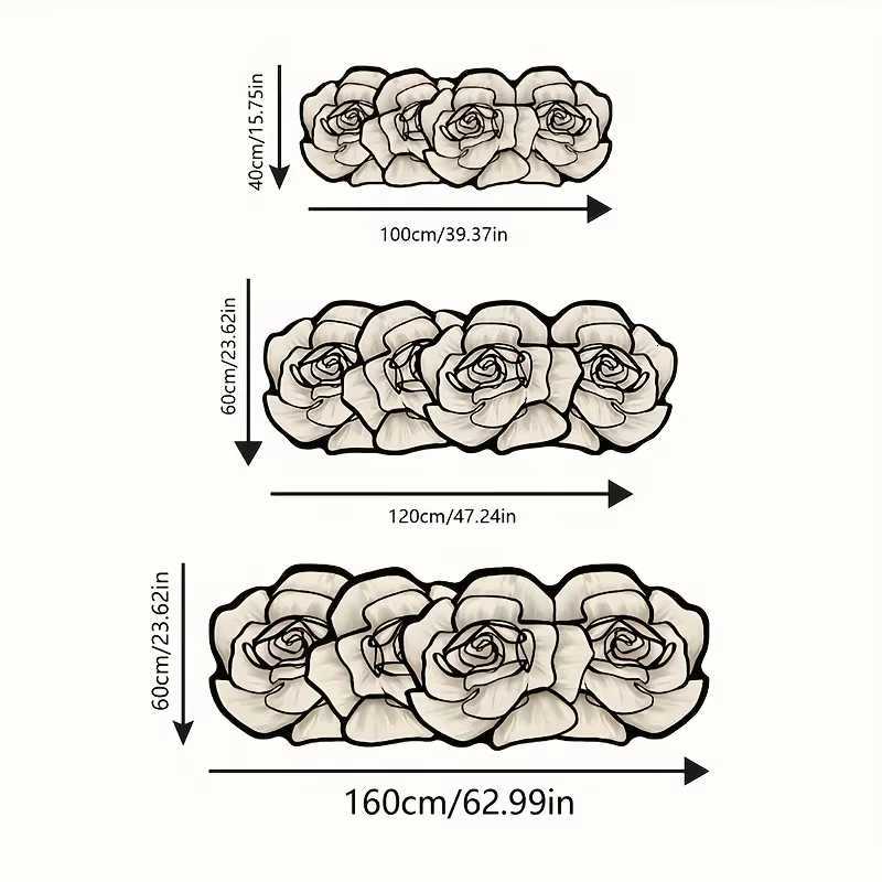 Crystal Velvet Luxury Patterned Rug Waterproof Anti-slip for Bathroom KitchenT260305