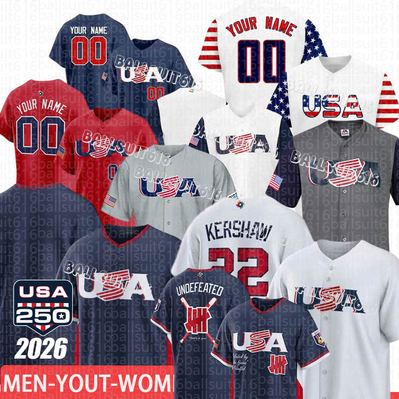 Team USA Baseball Jersey 2026 World Baseball Classic Jersey Aaron Judge Pete Crow-Armstrong Paul Skenes Corbin Carroll WBC Pete Alonso Cal Raleigh J.T. Realmuto