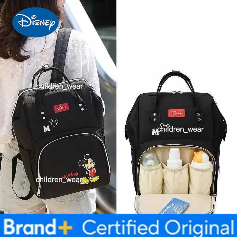 Disney Minnie Mickey Design Diaper Baby Bag Waterproof Mom Backpack Travel Multifunctional Maternity Large Capacity Stroller Bag H260305
