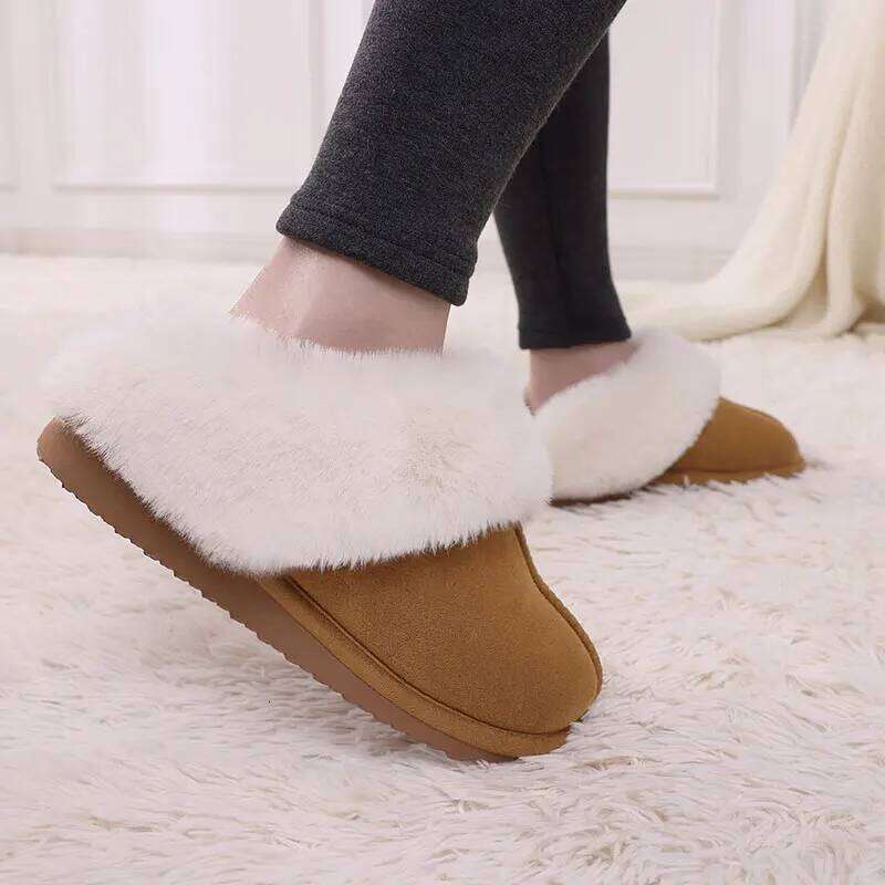 Kidmi Winter Fuzzy for Women Warm Faux Fur Bedroom Indoor Outdoor Comfort Fluffy Plush House Slippers