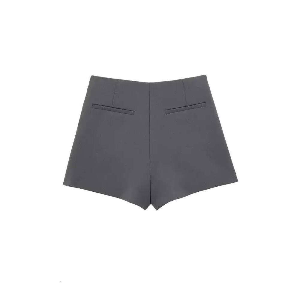 Asymmetric Shorts Skirts with Tab for Women, High Waist, Side Zipper, Female Skort, Fashion XJ260305