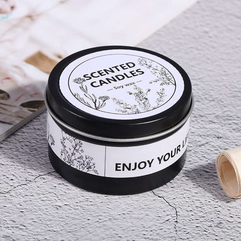 Creative Tinplate Aromatherapy Home Soy Wax Tin Can Gift SPA Essential Oil Candle Fragrance W260304 W260305