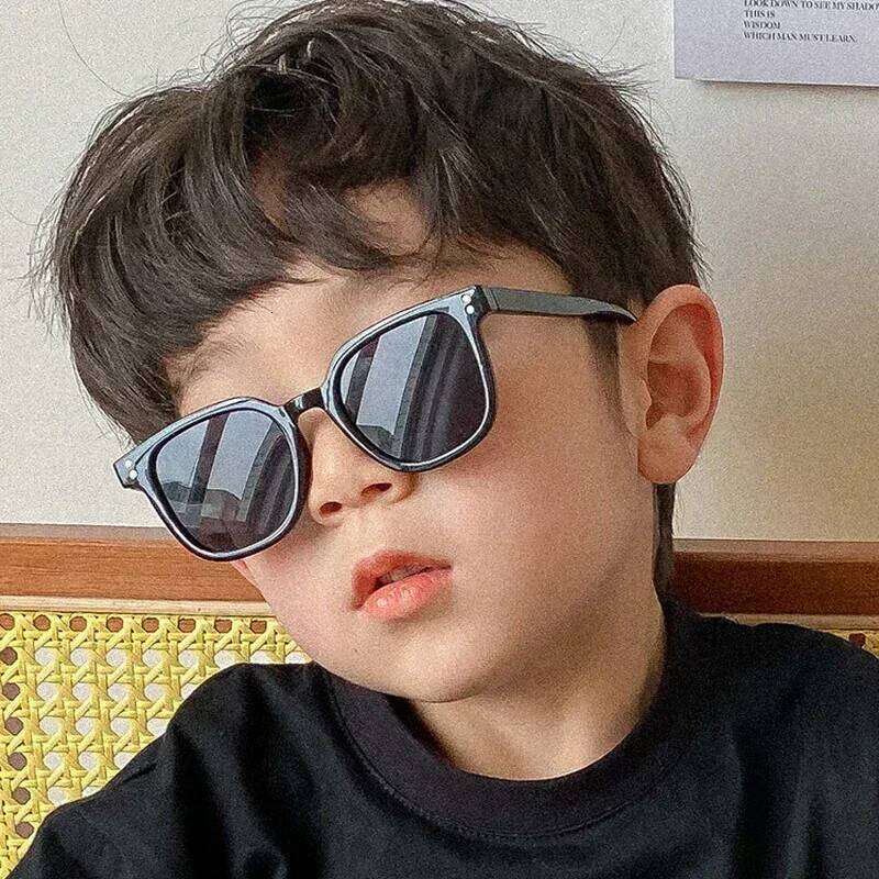 Children Sunglasses Vintage UV400 Sun Outdoor Cute Girl Boy Protection Square Glasses Z260304