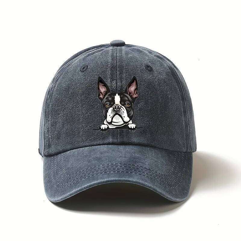Cute Boston Dog Printed Baseball Hat with Casual Style, Perfect Gift for Daily Wear and Travel Pet Enthusiasts Y260304