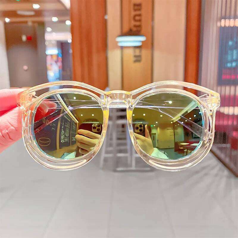 Boys Girls Fashion Handsome Round UV400 Children Vintage Sunglasses UV Protection Classic Kids Cute Eyewear Z260305