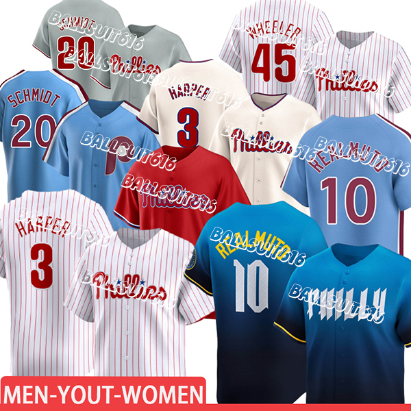 Phillies jersey city Custom Baseball Jerseys #3 Harper Jersey Trea Turner Jersey Mens youth womens Jersey 2026