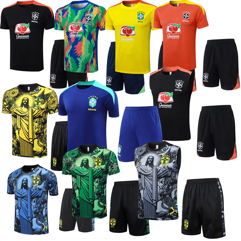 24-25-26 Brazils national football team Soccer Jerseys 24 25 RICHARLISON VINI JR RAPHINHA L.PAQUETA BRASIL Men Football Shirts Polo Vest Training Adult Kids