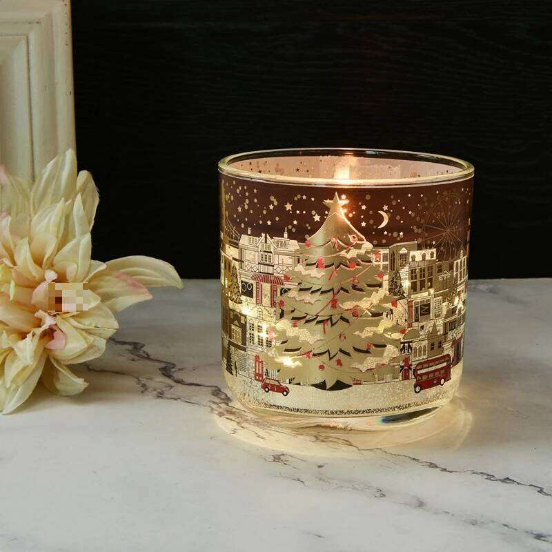 Glass Scented Candle Cup Heat Sensing Light Control Aromatherapy Jar Designer Style Home Table Centerpiece Cozy Gift For Women W260304 W260305