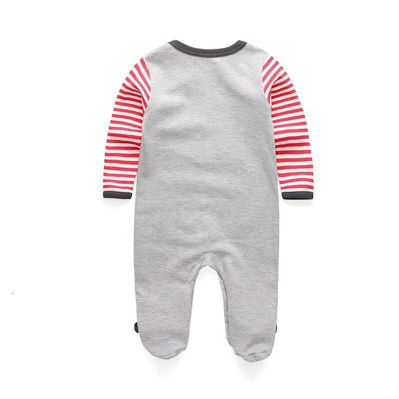 Kiddiezoom Fashion Red Puppy Print Unisex long Sleeve Causal Baby Boy Girl Rompers Soft 100%Cotton Newborn Jumpsuits Clothing Z260304