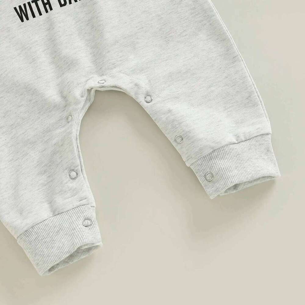 NEW Autumn Infant Baby Girls Boys Spring Jumpsuit Cartoon Letter Print Long Sleeve Full Length Romper Fall Clothes Z260304