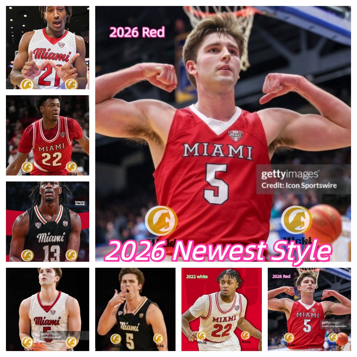 Mekhi Cooper Antwone Woolfolk 2026 MiamiRedHawks Basketball Jersey 0 Eian Elmer 4 Darweshi Hunter 35 Reece Potter 2 Evan Ipsaro Custom Stitched Jerseys