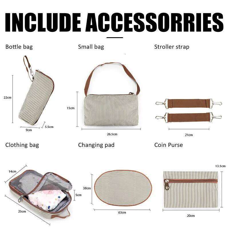 Mummy Handbag Multi-function Large Capacity Mother Baby Diaper Bag Z260304