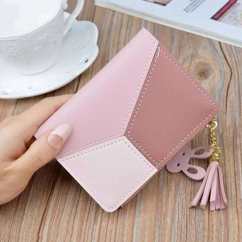 Fashion Wallets Coin Purse Lady Short Purses Portable Clutch Small Handbags Women Cards Holder PU Leather Foldable Money Bags C260304