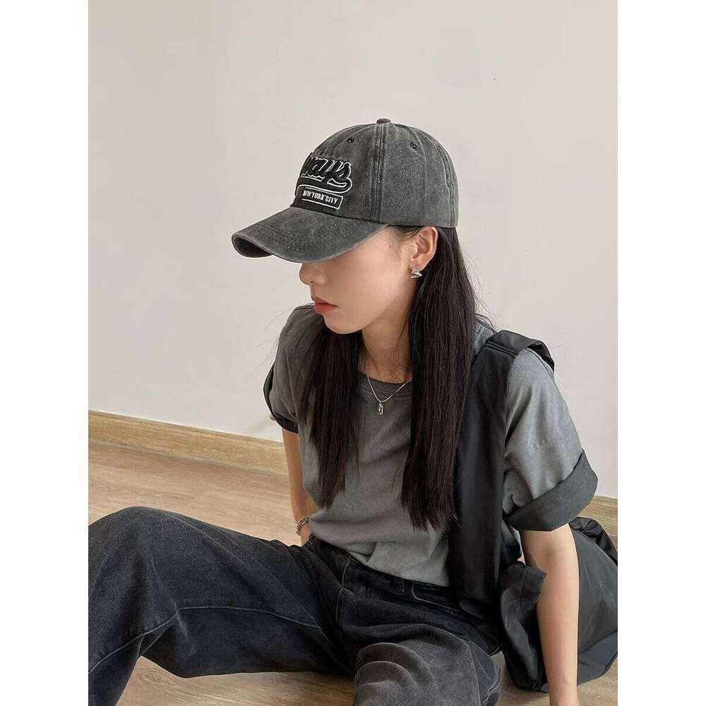 American retro soft top duckbill baseball cap with a small face, suitable for both men and women Y260304