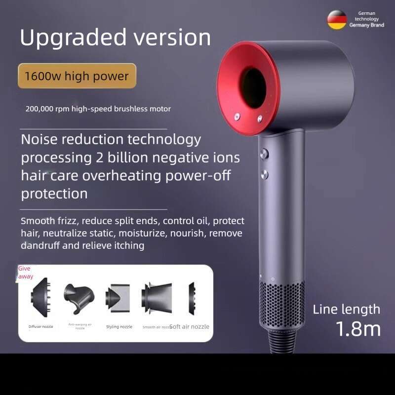 Famous Brand Leafless High Speed Huaqiangbei Negative Ion Care Strong Wind Dormitory Home Salon Cross Border Hair Dryer CKS