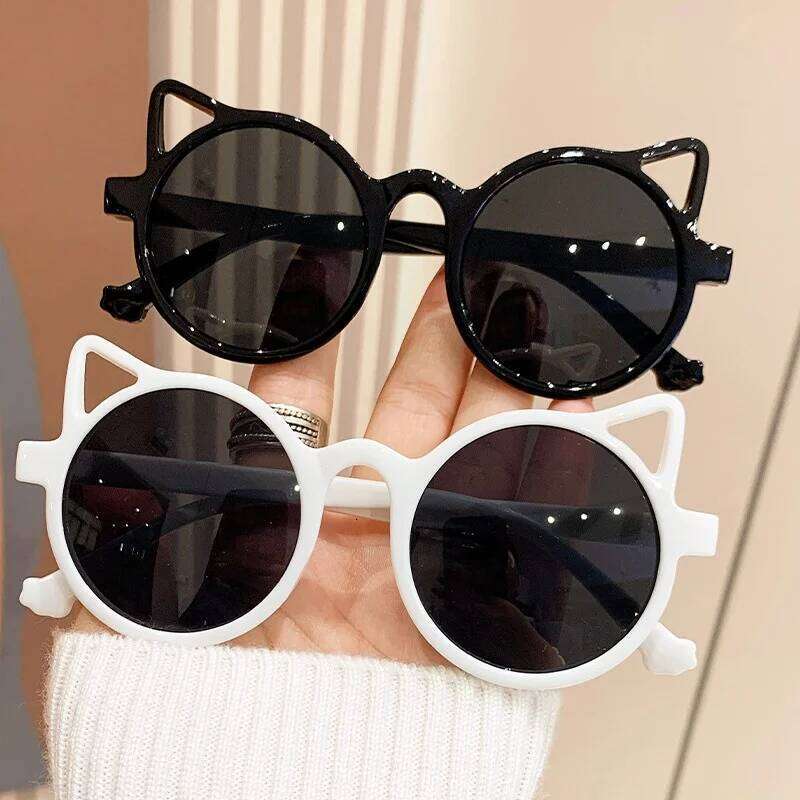 Kids Sunglass Retro Cat Ear Beach Summer Eyewear Z260305