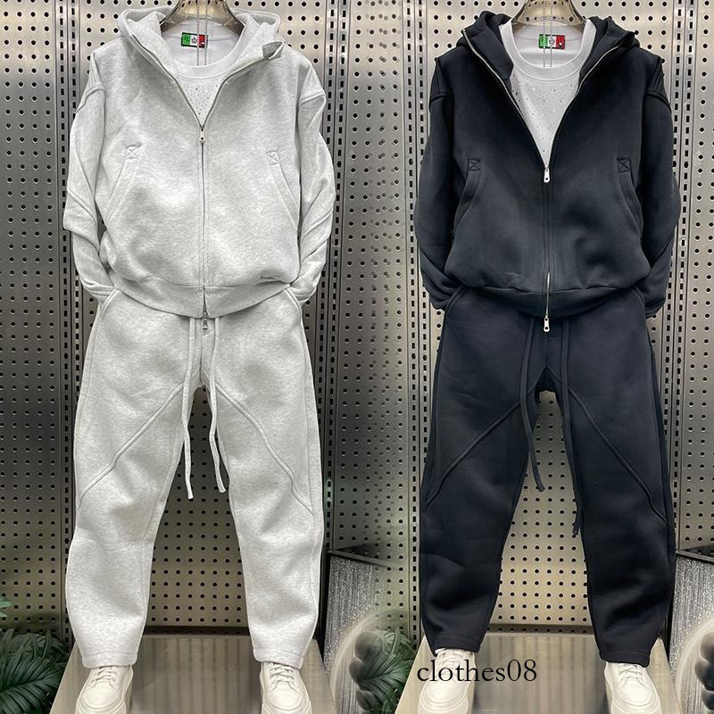 Autumn Winter Fashion Casual Sports Suit Trendy Brand Men Loose Jacket Long Pants Couple Versatile Youth Two-Piece Set