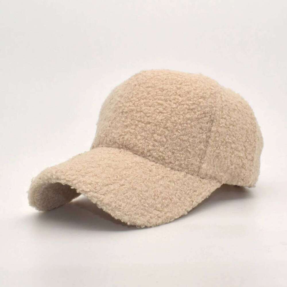 Cashmere Baseball Cap New Winter Windproof Lamb Wool Warm Caps Women Men Plush Simple Hat Casual Comfortable Outdoor Hats Y260304