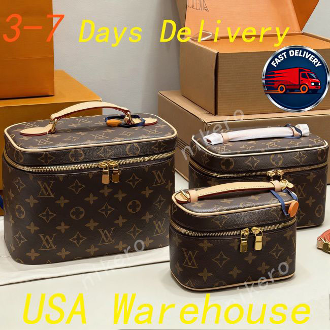 Designer Bag Makeup Bag Luxury Cosmetic bag High Quality Women's Handbag Purse Cowhide travel Storage Bag Toiletry Bag Mini Brown vanity bag designer cosmetic bag