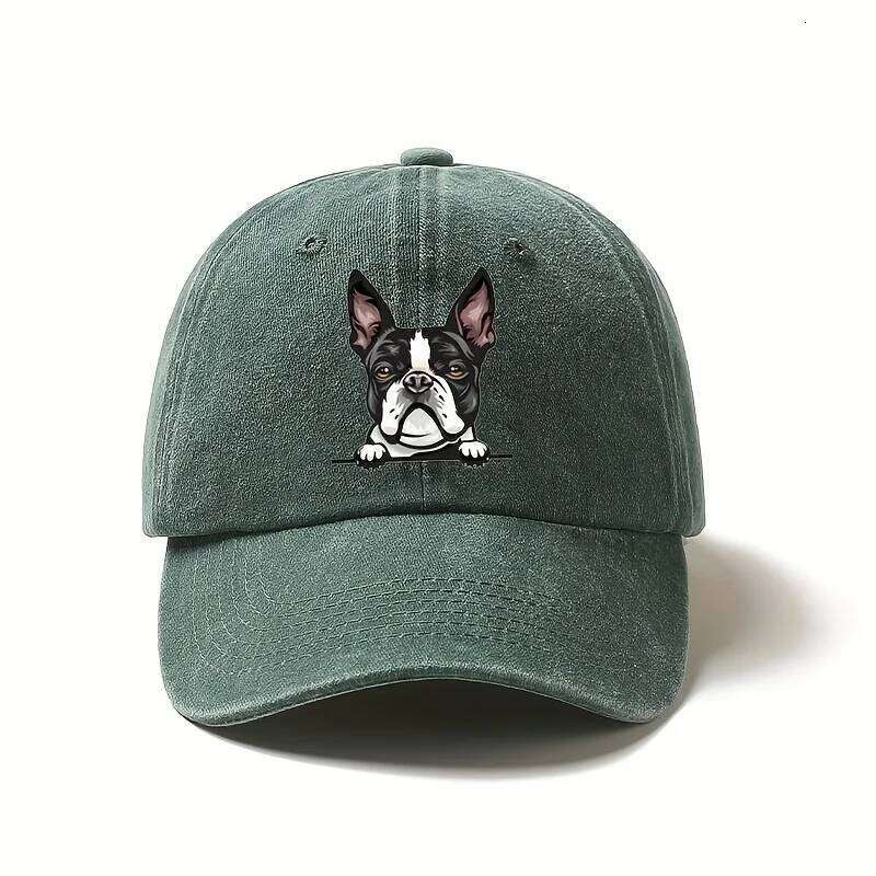 Cute Boston Dog Printed Baseball Hat with Casual Style, Perfect Gift for Daily Wear and Travel Pet Enthusiasts Y260304