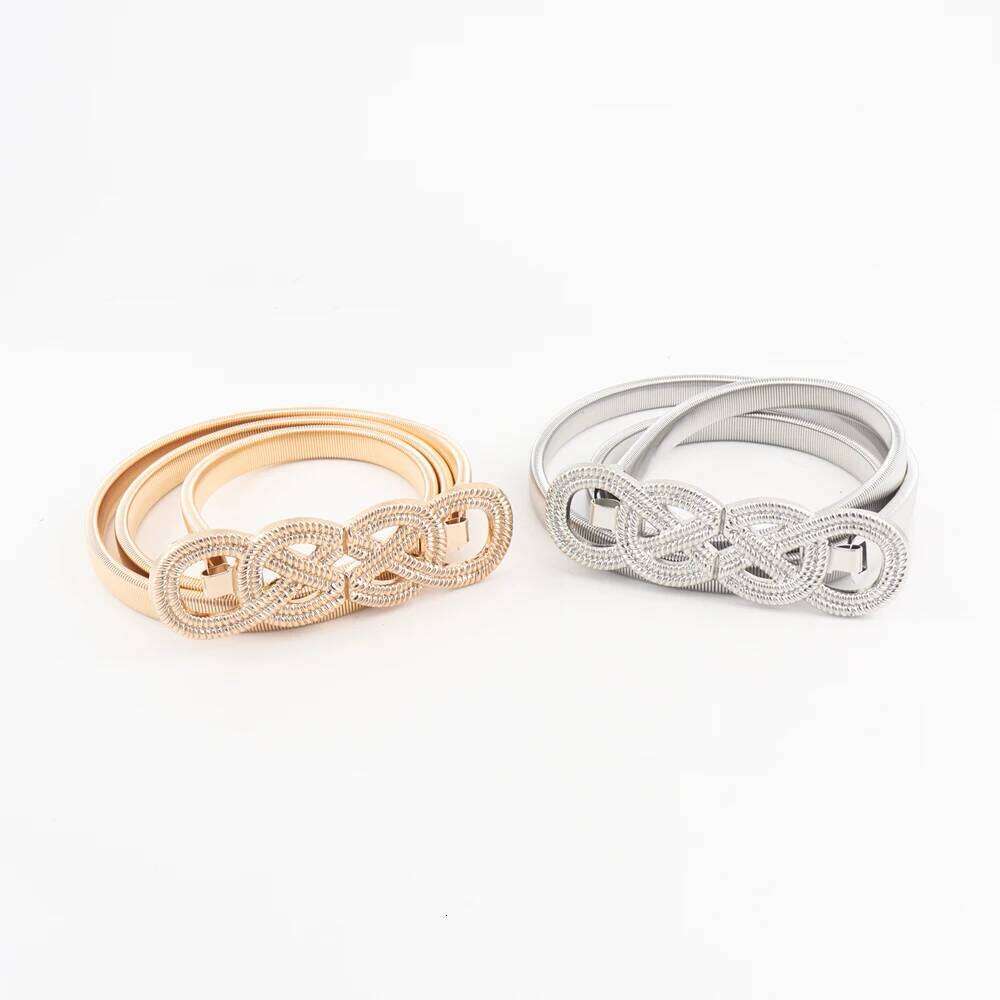 Metal elastic chain casual temperament thin belt Fashion classic waist accessories with sweater skirt coat S260304