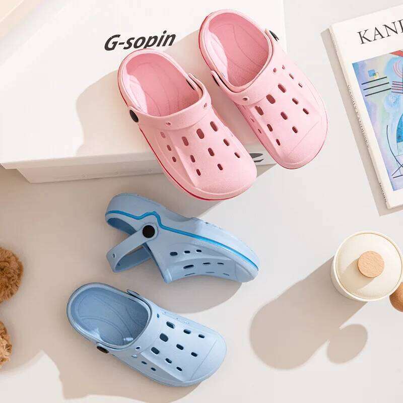 Kidmi Classic Hole Women Summer Soft Beach Slide Slippers Outdoor Nonslip EVA Flat Sandals Indoor Comfort Shower Slipper