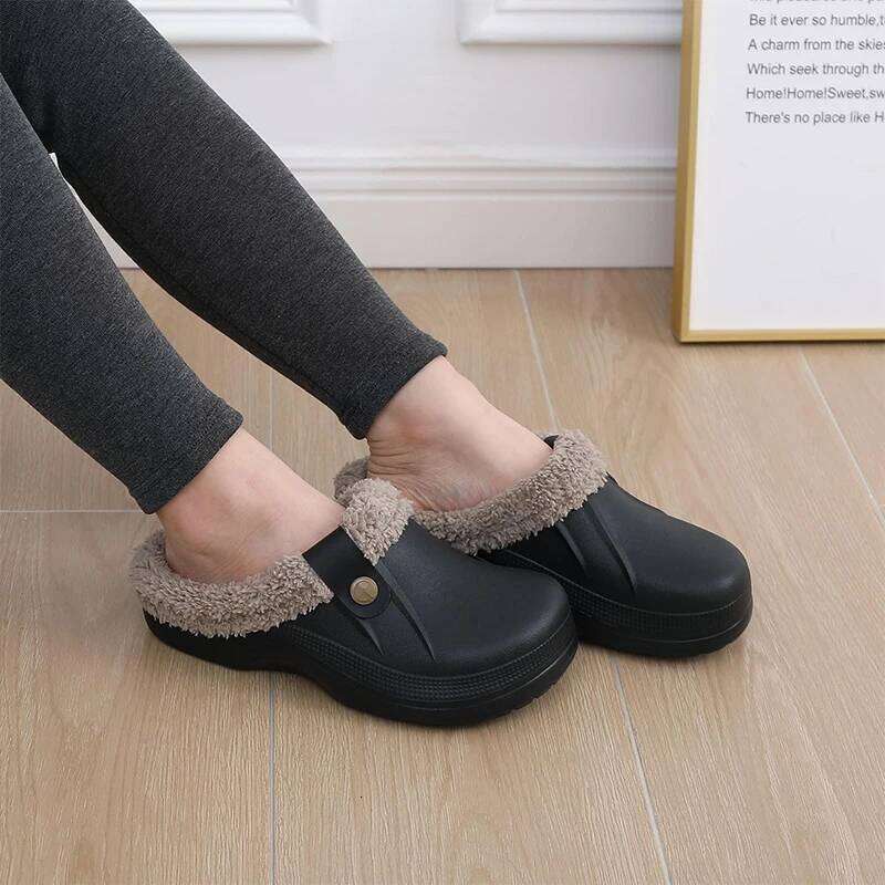 Kdmi Men's EVA Shoe Upper Cotton Classic Popular Clogs Waterproof Winter Soft Fuzzy Slippers For Men And Women