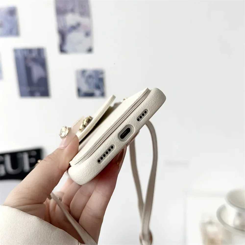 Luxury Quilted Camellia Crossbody Wallet Case for Galaxy A14 A24 A34 A54 A15 A25 A35 A55 5G 4G Adjustable Lanyard & Card PocketT260305