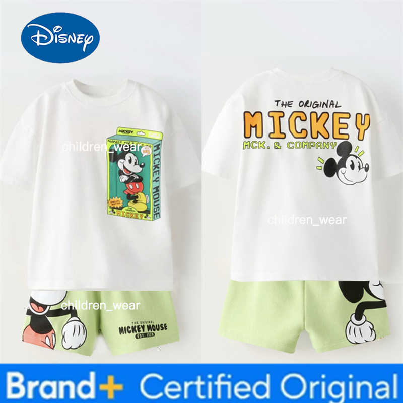 Disney Donald Duck TShirtShorts 2Piece Set Summer New Cartoon Tees Loose Shorts Kids Casual Loose Tees All-match Shorts Suit H260305