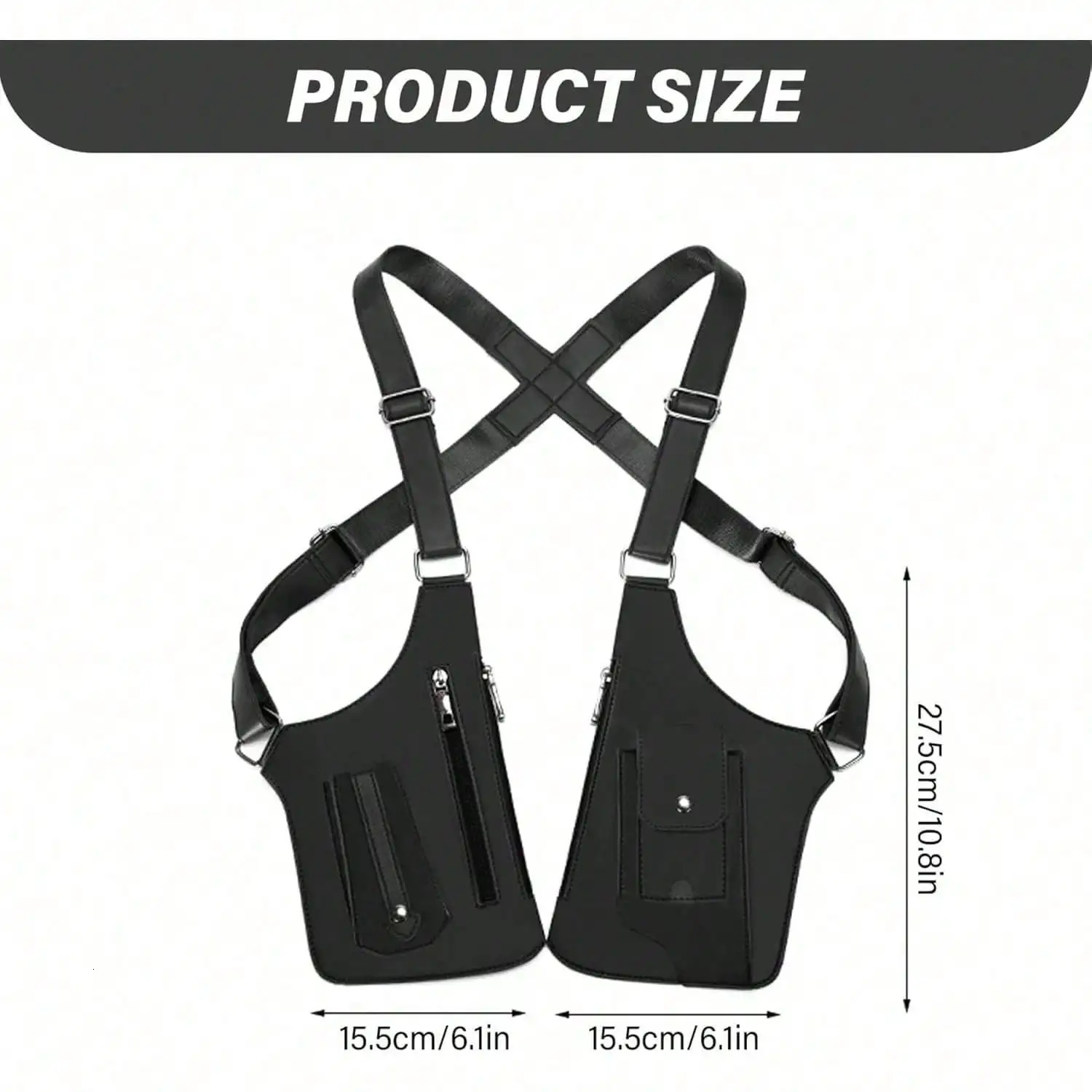 Leather Shoulder Armor Hidden Underarm Strap Wallet Adjustable Anti Pickpocket Accessories With Double Bag For Leather Armor 260305