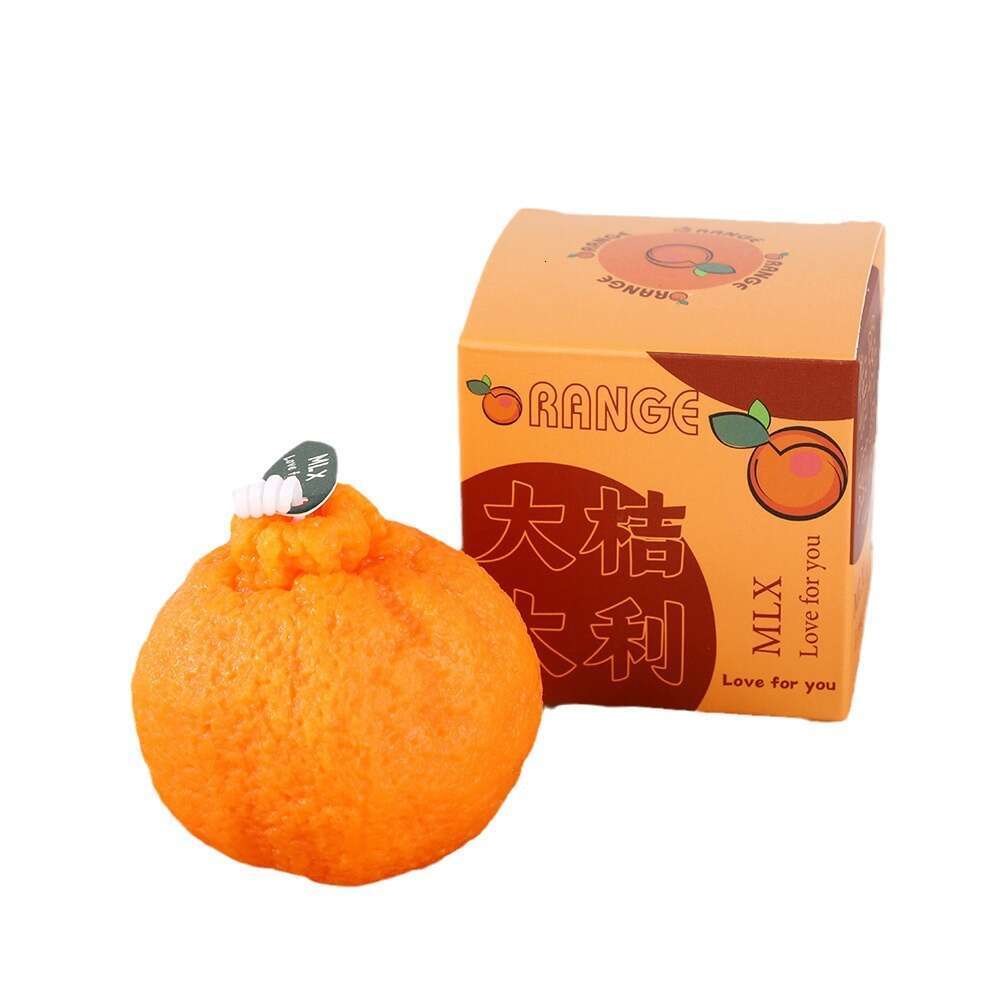 Creative Internet Celebrity Ugly Orange Scented Wholesale Fruit-Shaped Candle Wedding Favor Photography Prop Decoration W260304 W260305