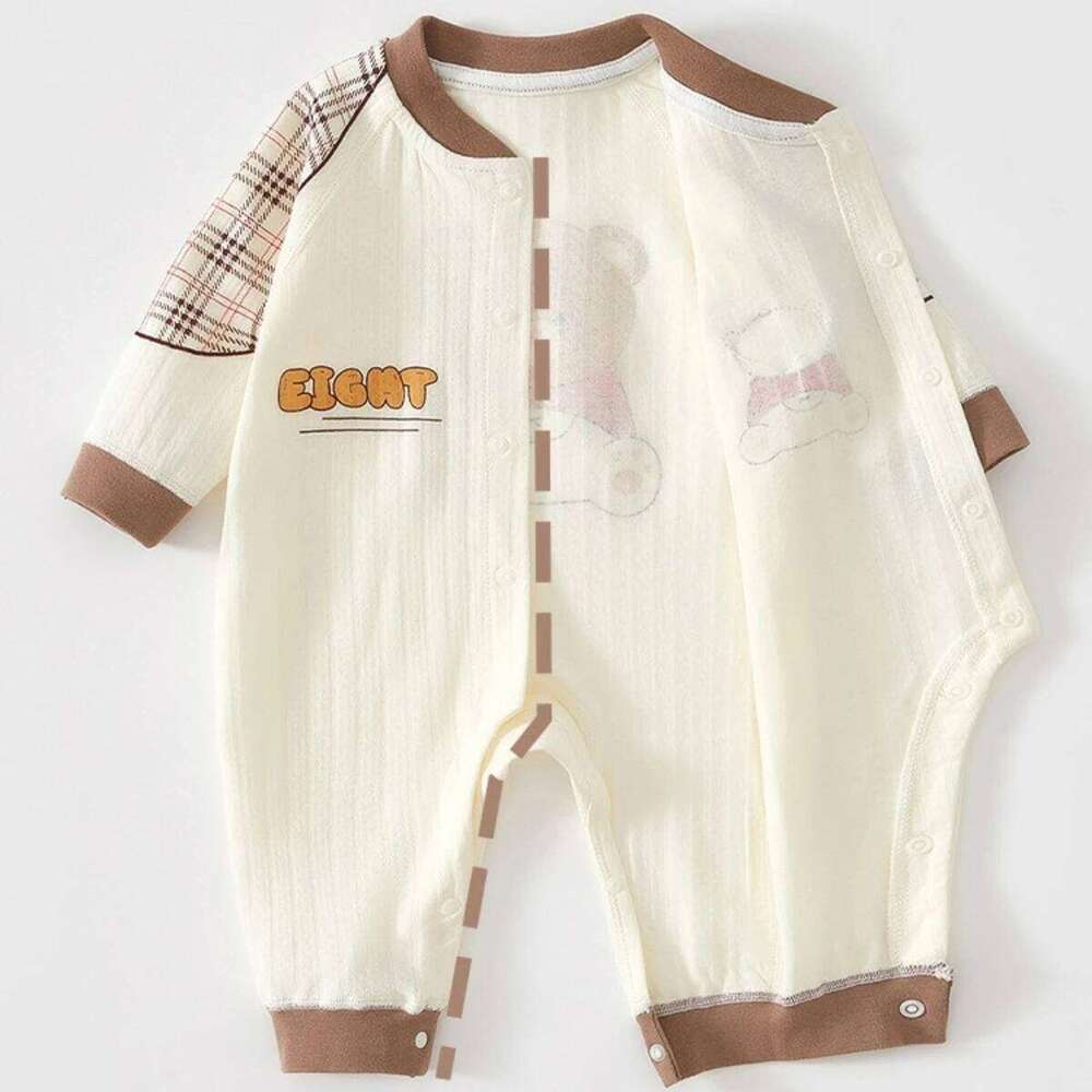 0-18 Months Baby Spring Autumn Fashion Jumpsuit Infant Girl Pure Cotton Comfortable Romper Kids Boy Cute One-piece Clothes Z260304