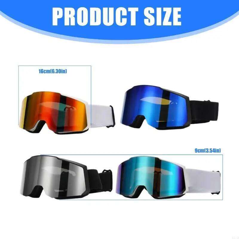 Unisex Ski Goggle With Wide Angles Impact Resistant PC Lens S260304