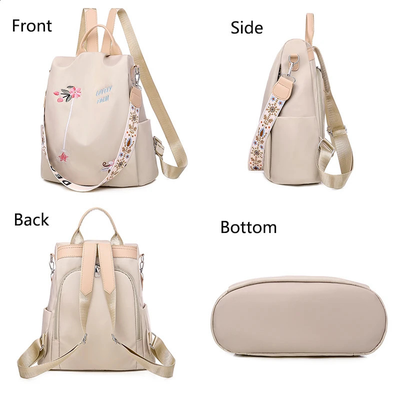 2024 Waterproof Oxford Women Backpack Fashion Anti-theft Women Backpacks Print School Bag High Quality Large Capacity Backpack260228ww
