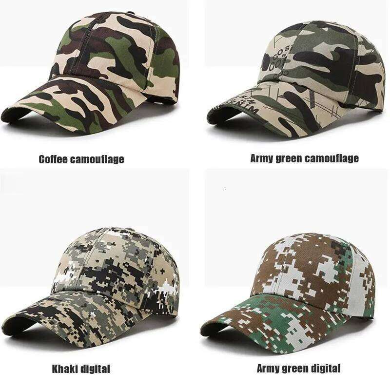 Adjustable Baseball Cap Summer Sunscreen Hat Camouflage Camo Camping Hiking Fishing Caps Y260304