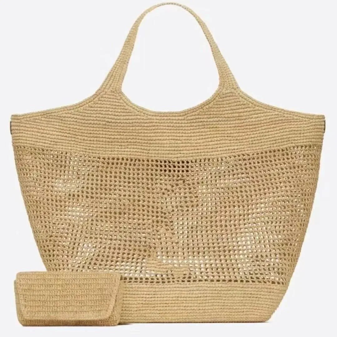 Large Size Woven Straw Handbag Casual Beach Tote Bag Womens Fashionable Style Handcrafted Basket Handbag Soft Square Shape 260303