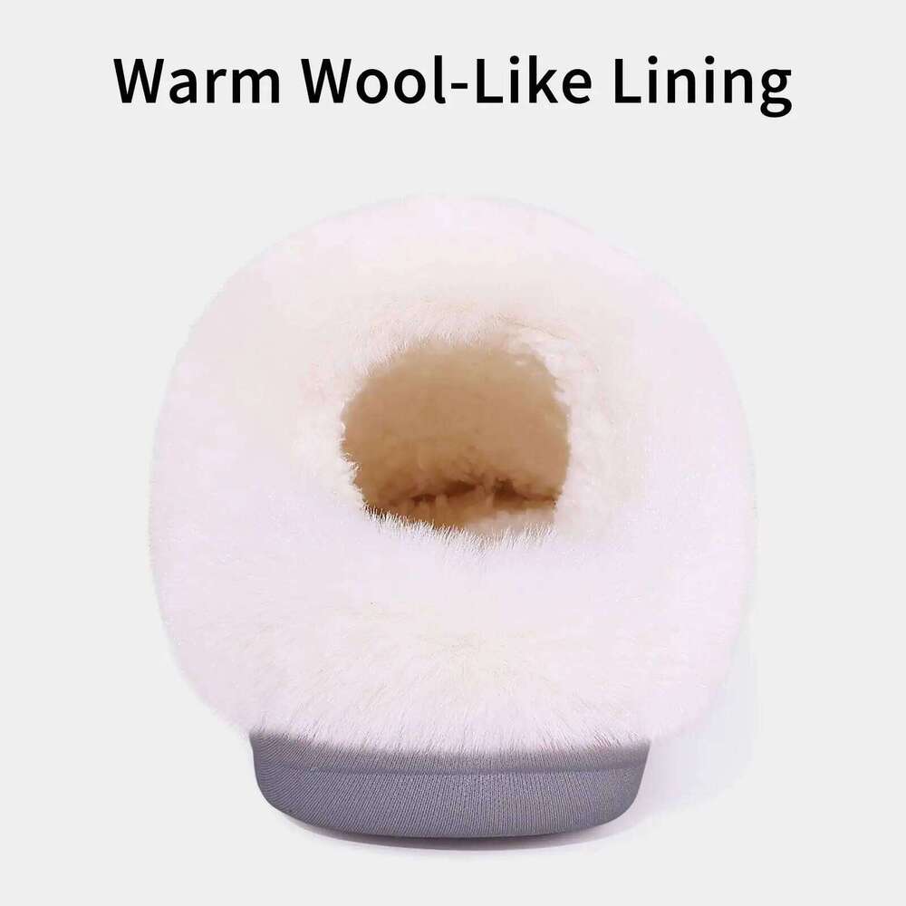 Kidmi Warm Knit Home for Women Comfortable Wool-Like Lined Chenille Slippers with Memory Foam Indoor Winter Fuzzy Shoes