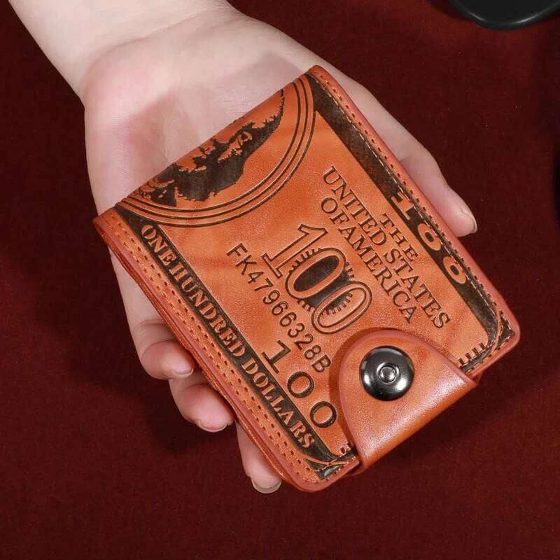 Men's Wallets With 100 US Dollar PatternWallet Male Leather Walet Photo Card HolderFashion Large Capacity Wallet Purse Bag C260304