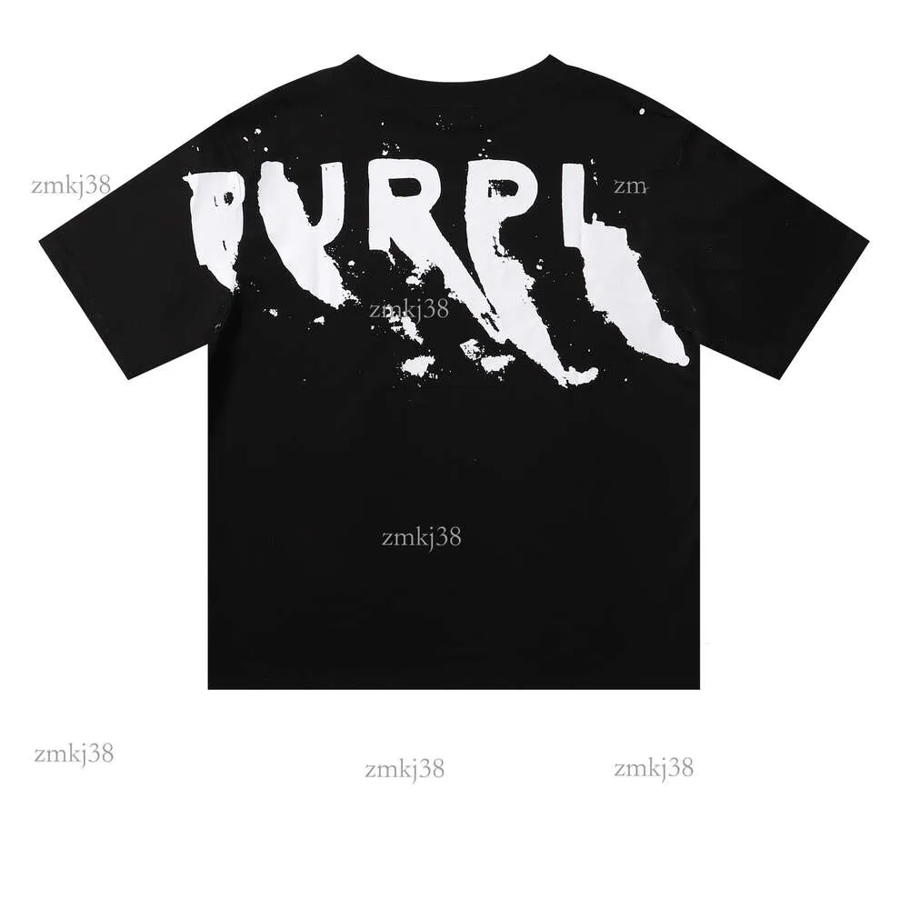 Purple Shirt T Mens Designer T-Shirts Men Unisex Casual Sleeve Print Hip Hop Street Short Tee Purple Shirt Luxury Fashion Classic Trend Fba