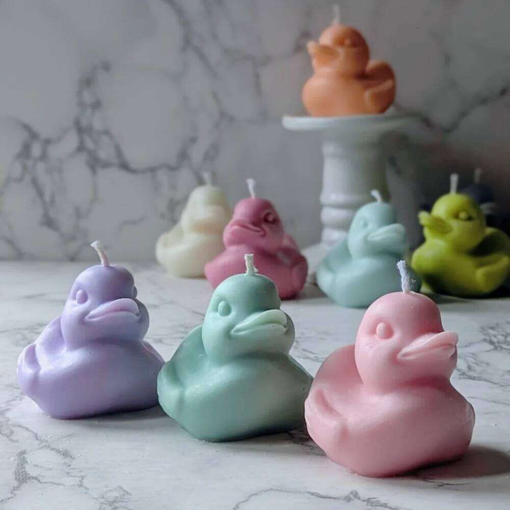 Smooth Duck Scented Candle Silicone Mold, 3D Sitting Animal Resin Mold DIY, Ceramic Gypsum Clay Making Tool, Craft Gifts, Home Decoration W260304 W260