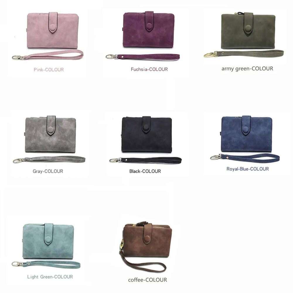 Women's short frosted Korean version student small fresh cute Tri-fold multi cardslot zero multifunctional wallet C260304