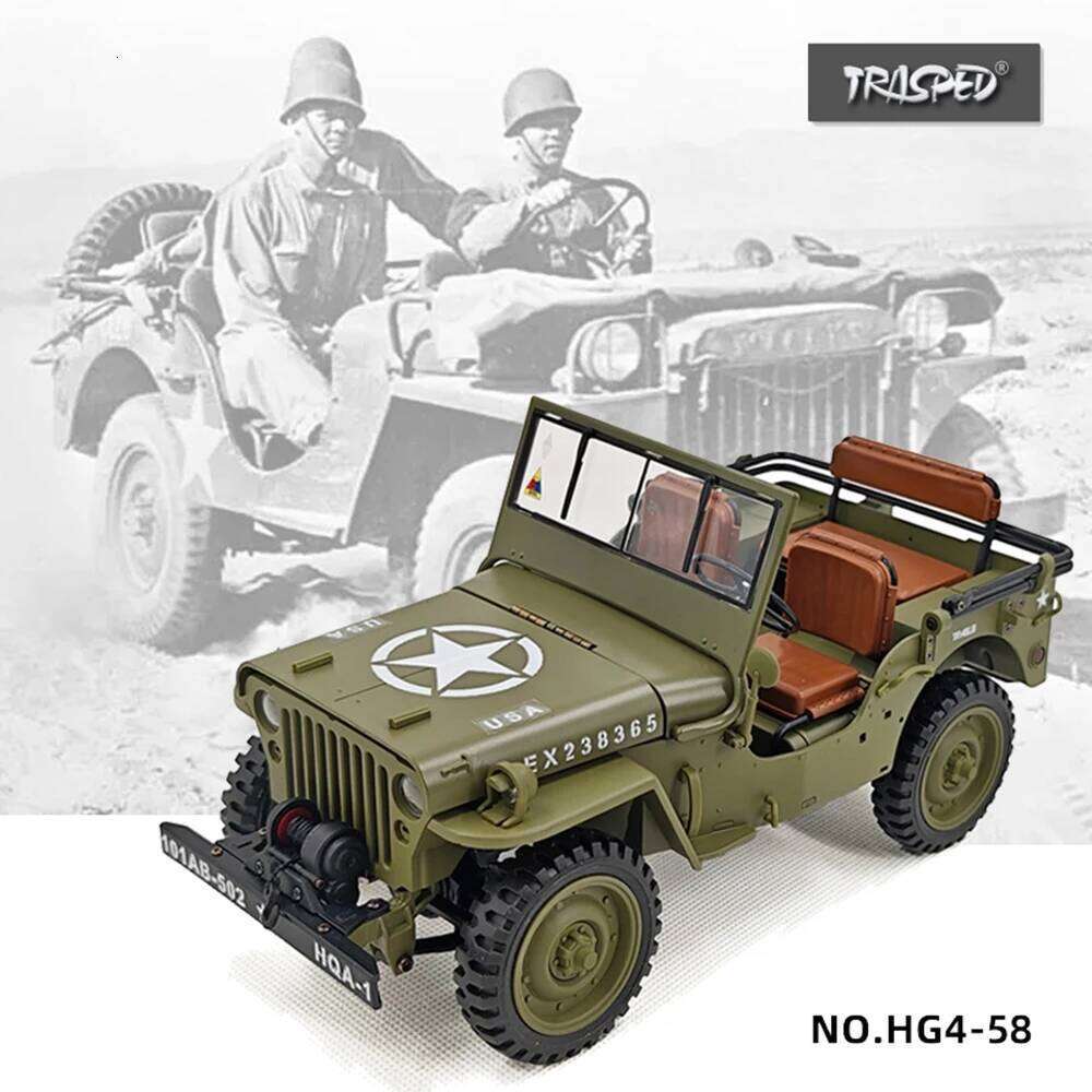 1/14 HG4-58 4WD Climbing Remote Control Model Electric Car Simulation Military Truck Adult Children's Toy Z260304