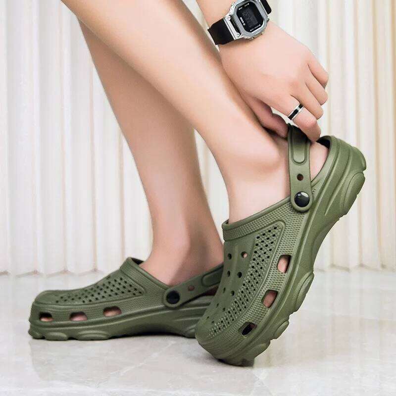 Kidmi Fashion Garden Casual Breathable Clogs Slippers Home Men Holes Summer Soft Vacation Shower Shoes