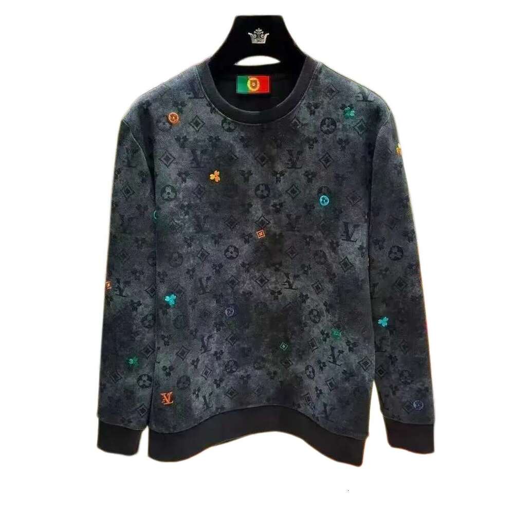 Men's Hoodies Sweatshirts Spring and Autumn tide casual sweater crew neck fashion top mens long sleeves handsome largeHome Casual Men's Clot