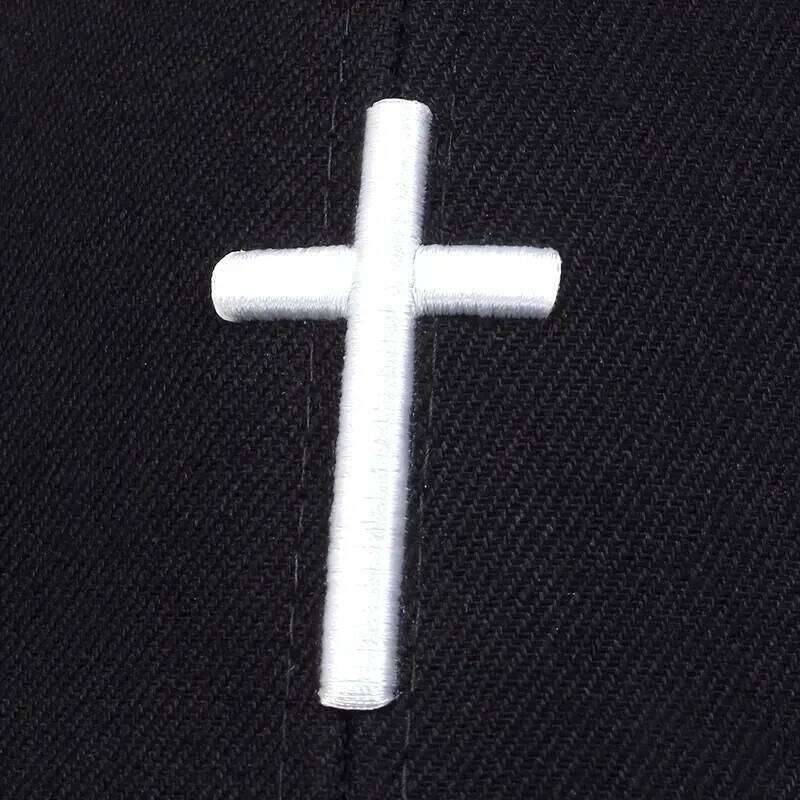 1pc autumn and winter casual simple hip hop faith cross embroidery baseball cap, Halloween party fashion accessory, sunshade lig Y260304