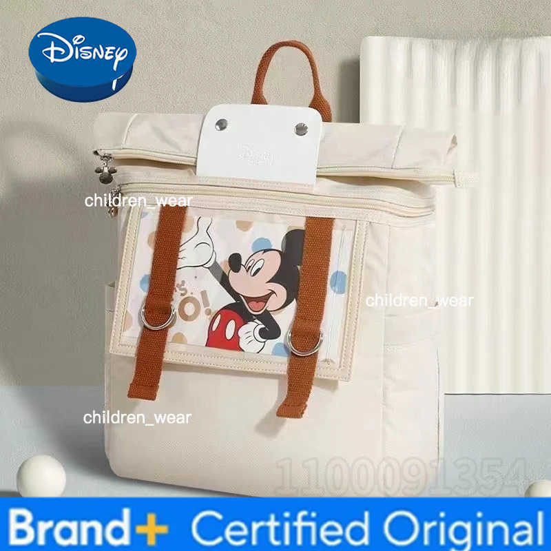 Disney Mickey New Diaper Bag Backpack Cartoon DIY Baby Diaper Bag Backpack High Quality High Capacity Baby Bag Multi Functional H260305