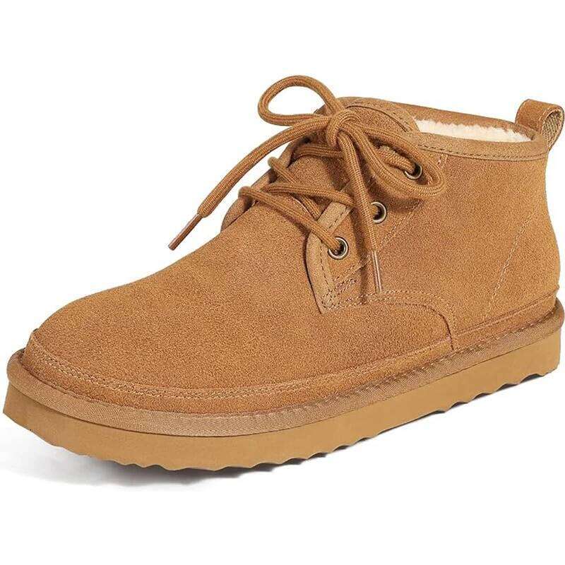Kidmi Winter Shoes Warm Fuzzy Short Plush Nonslip Cotton Casual Comfort House Ankle Boots Women
