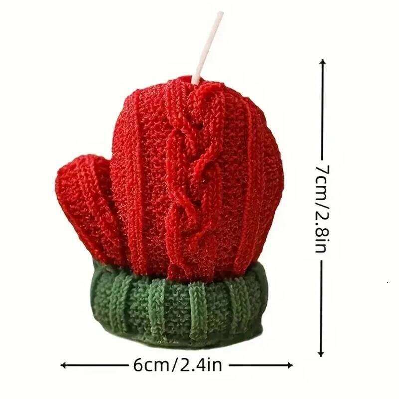 Christmas Gloves Shape 3D Scented Candle Aromatherapy Soy Wax for Wedding Birthday Festive Home Atmosphere Decoration 1/3 Pack W260304 W260305