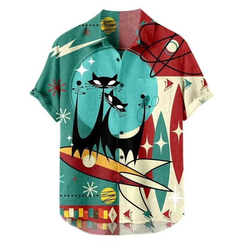 2024 Trendy Cool Fashion Ice Shirts Beach Party 3d Print HAWaiian Shirt unisex Short SLeeve Oversized Blouse Lapel Shirts M260305