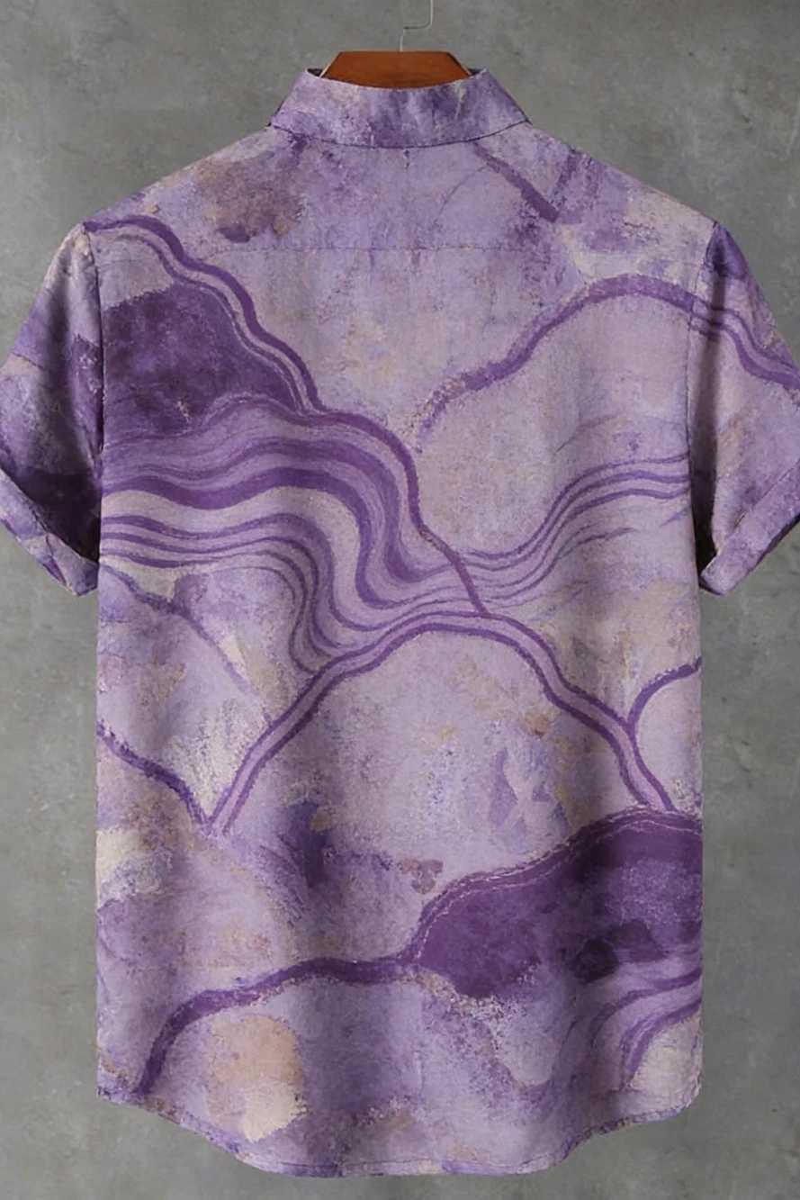 2026 Mens New Natural Tiger Phoenix Pattern 3D Printed Linen Casual Shirt Hawaiian Outdoor Activity Short-sleeved Clothing Men M260305